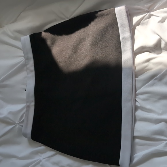 Black and White Crop Top and Skirt Set - Picture 8 of 11